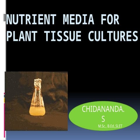 Plant tissue culture medium | PPT