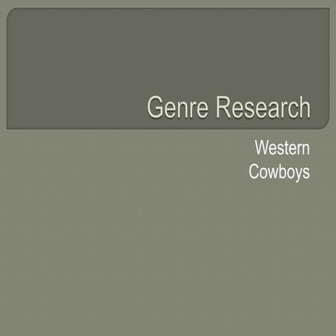 Media-Genre research