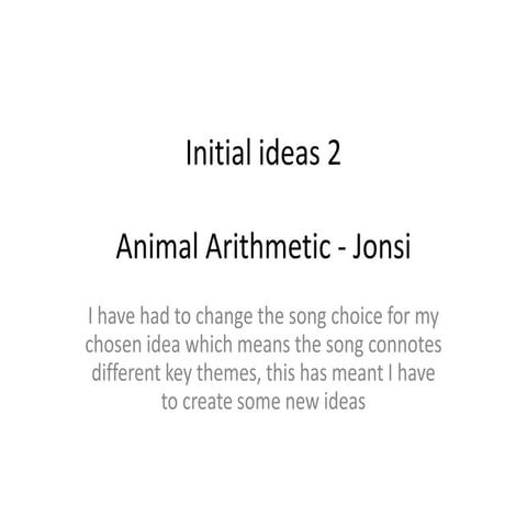 Media initial ideas 2