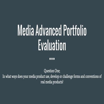 Media - Music Video Evaluation