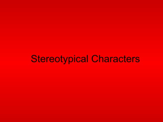 Stereotypical Characters in Horror ...