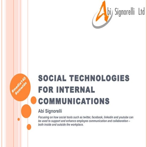 Social media and Internal Comms