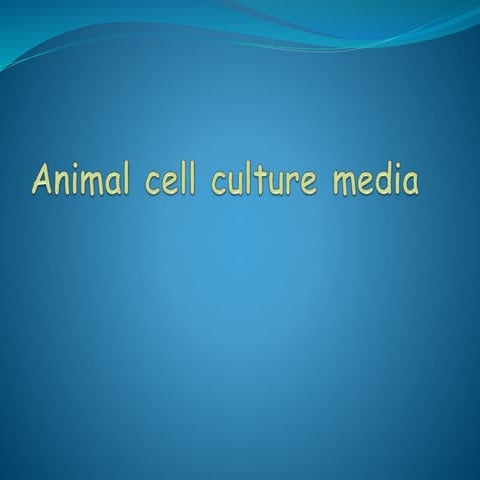 Animal cell culture media