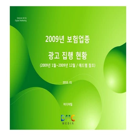 2009년 보험업종 온라인 광고 집행 현황