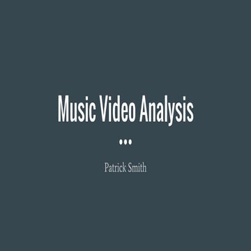 Music Video Analysis