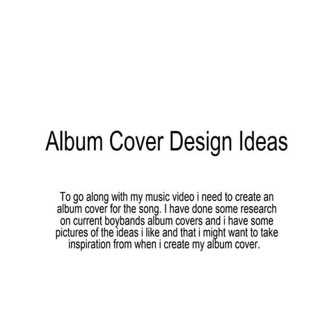 ideas for album cover