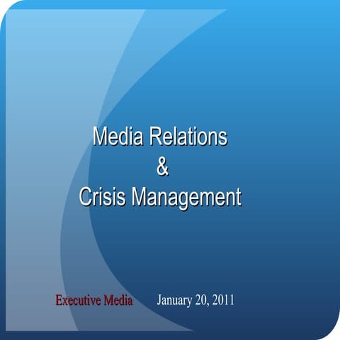 Media and crisis