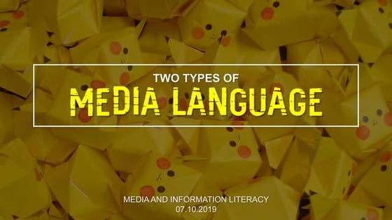 Media language | PPT