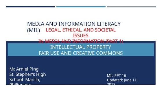 Media and Information Literacy (MIL) 2. The Evolution of Traditional to ...