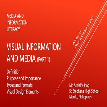 Media and Information Literacy (MIL)- Visual Information and Media (Part 1) (...