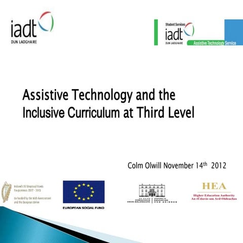 Media and learning 2012 - Assistive technology and the inclusive curriculum a...