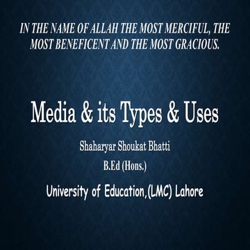 Media & its Types & Uses 