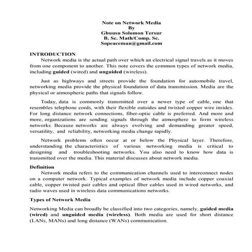 Media assignment gbuusu solomon