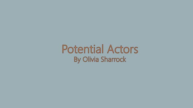 Potential actors