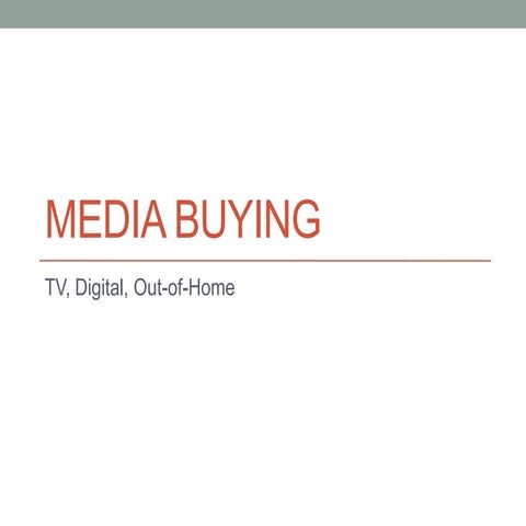 Media buying 2.13.13