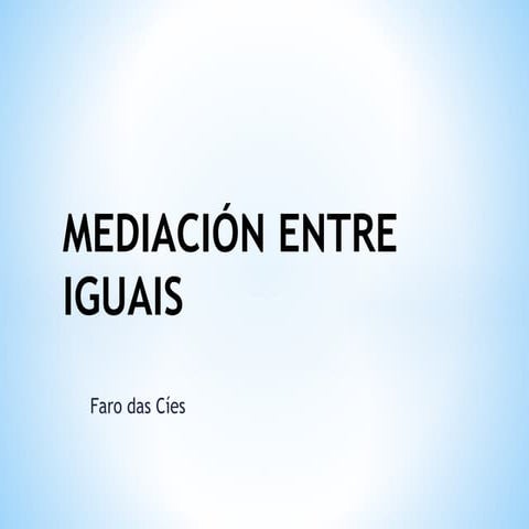 Mediación entre iguais