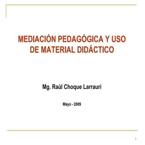 Mediación y material didáctico