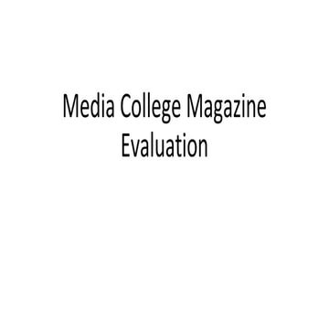 Media college magazine evaluation 2