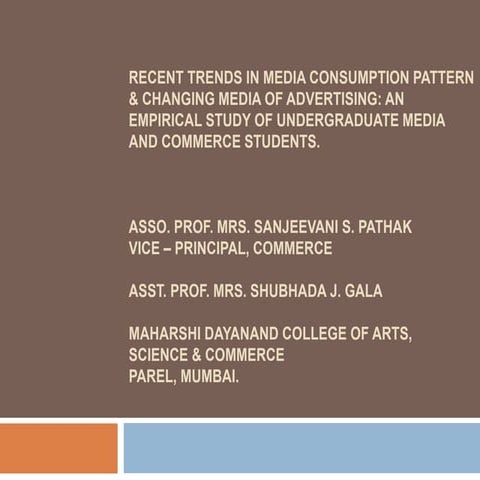 Media consumption pattern | PPTX