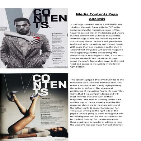 Contents page analysis | PPTX