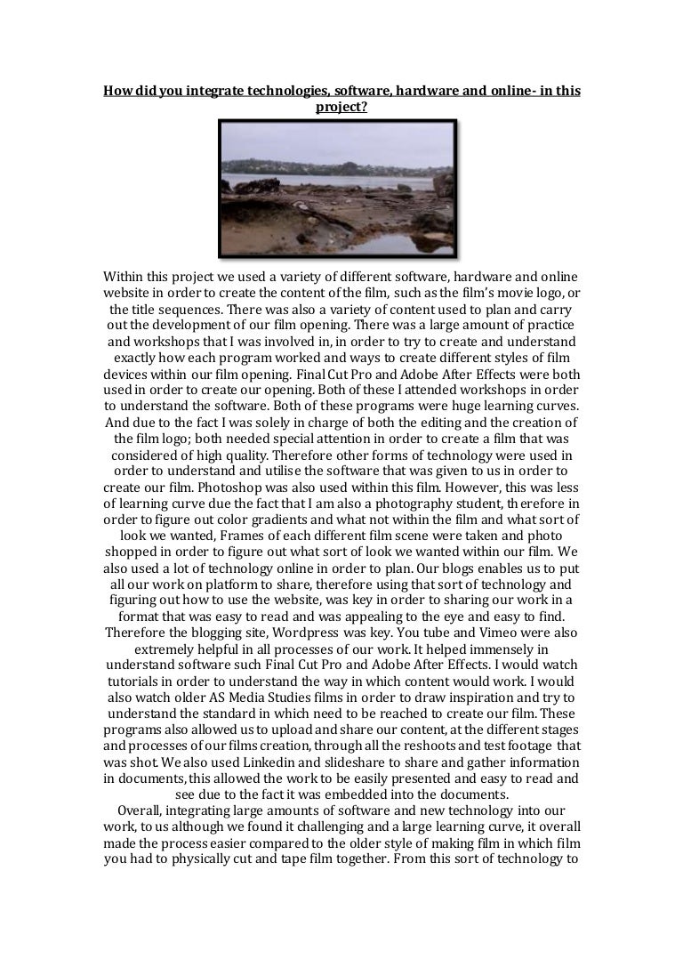 Media coursework evaluation examples image