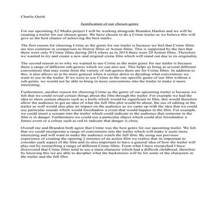 Media crime justification