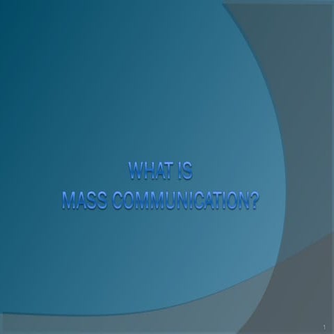 Media culture society PPT