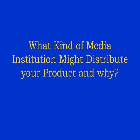 Media distribution powerpoint