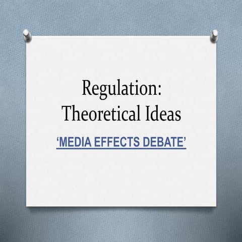 Media effects debate