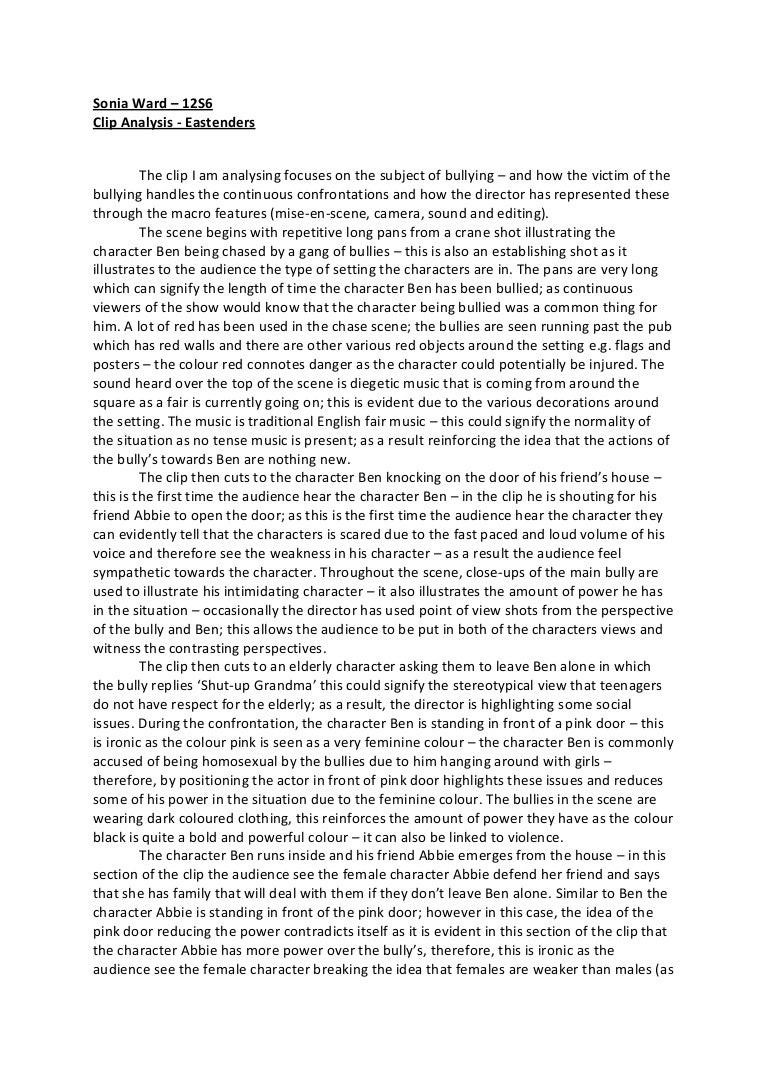 Narrative essay on bullying