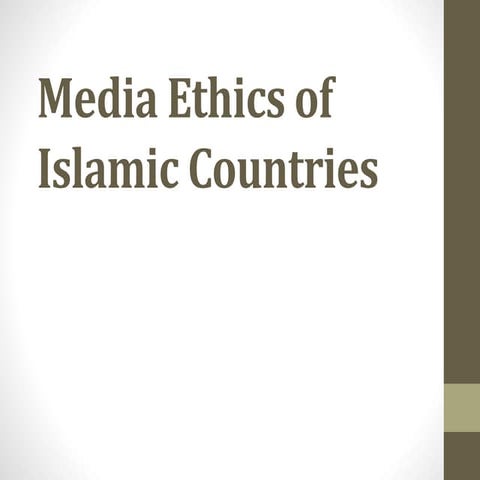Media ethics of islamic countries