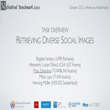 MediaEval 2016 - Retrieving Diverse Social Images Task Overview