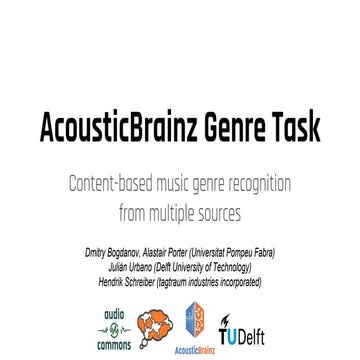 The MediaEval 2017 AcousticBrainz Genre Task: Content-based Music Genre Recog...