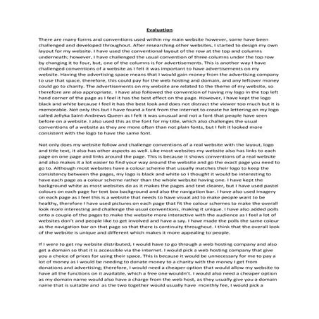 Media final evaluation