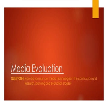 MEDIA EVALUATION - Alice Rudwick