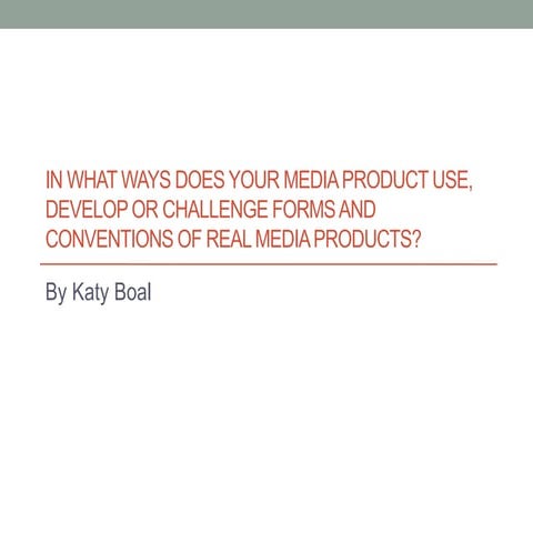 Media Evaluation - Quuestion 1