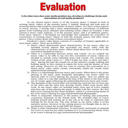 Media Evaluation 1
