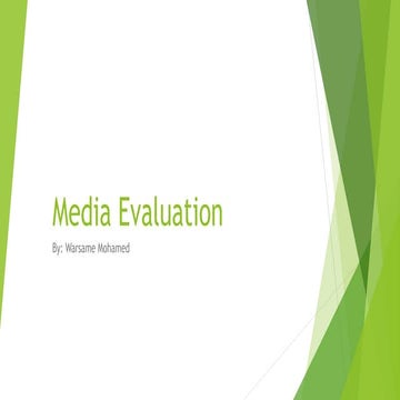 Media evaluation