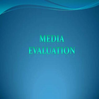 Thriller Media Evaluation 
