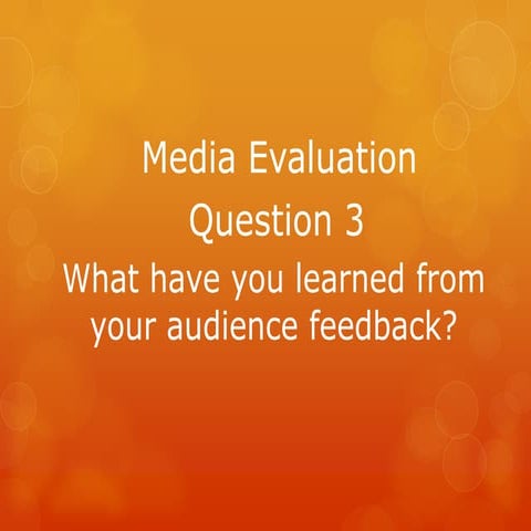 Media evaluation question 3