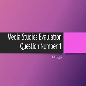 A2 Media Evaluation | PPTX