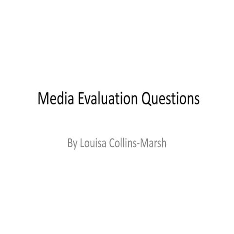 Media evaluation questions