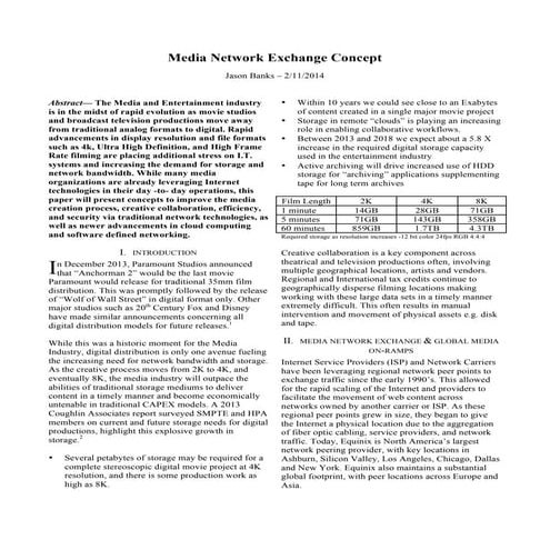 Media and Entertainment Network Exchange Concept