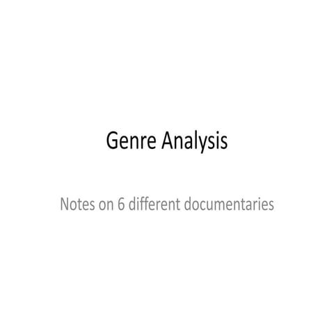 Media genre analysis