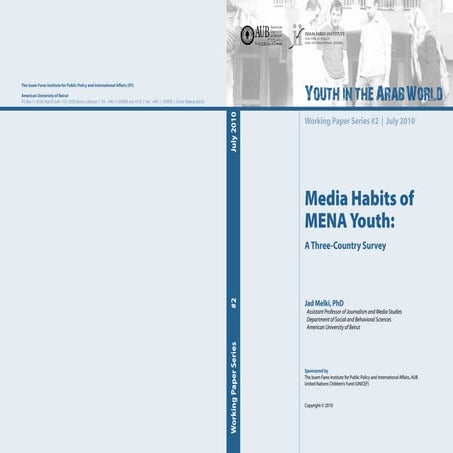 Media Habits of MENA Youth: A Three-Country Survey