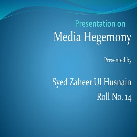 Media hagemony ppt