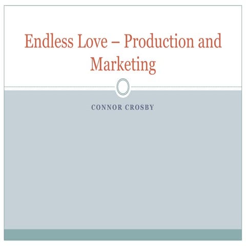 Media homework   endless love presentation - year 12