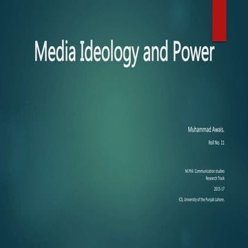 Media ideology and power