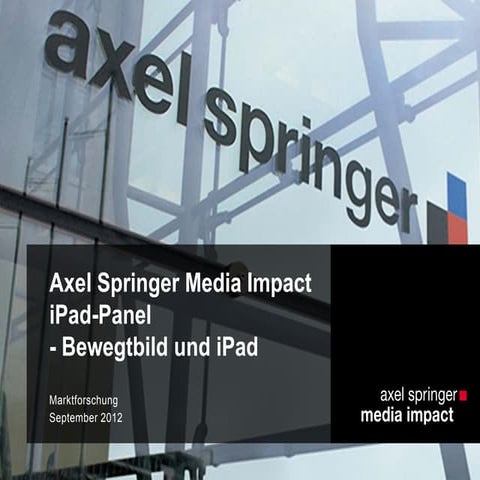 Media Impact Panel - Bewegtbild und iPad September 2012