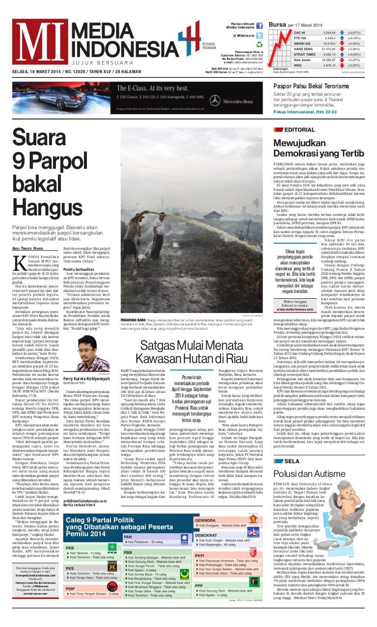 Media Indonesia 18 Maret 2014